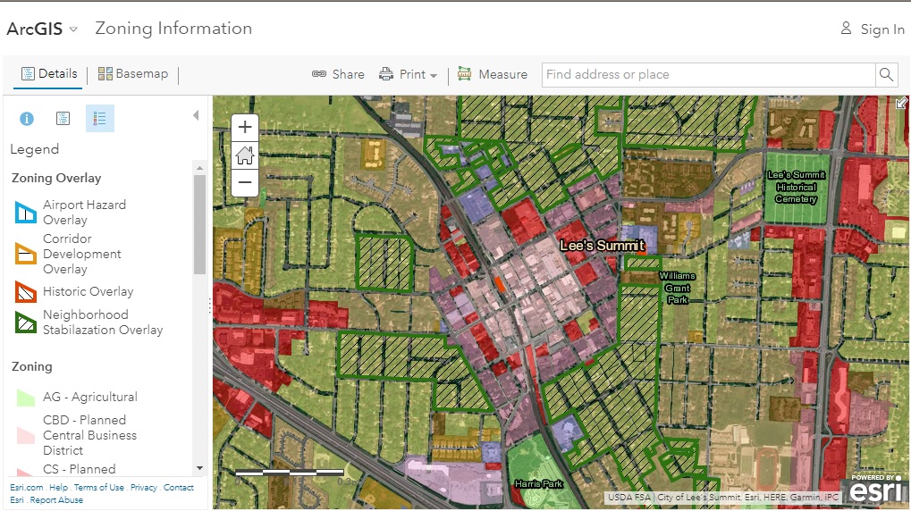Interactive Zoning Map Image